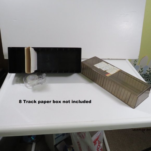 Vintage Eight Track Tape Case Amber Transparent Cover Black Solid Base - Picture 4 of 12